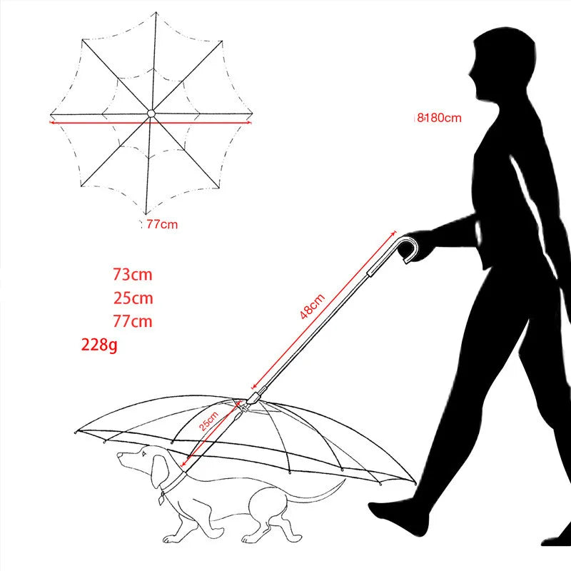 Dog Raincoat with Built-In Leash