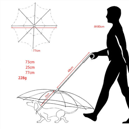 Dog Raincoat with Built-In Leash